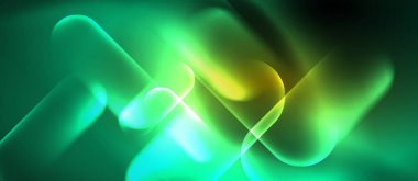 Neon parlayan techno hatları, mavi Hi-Tech futuristik soyut arka plan şablonu