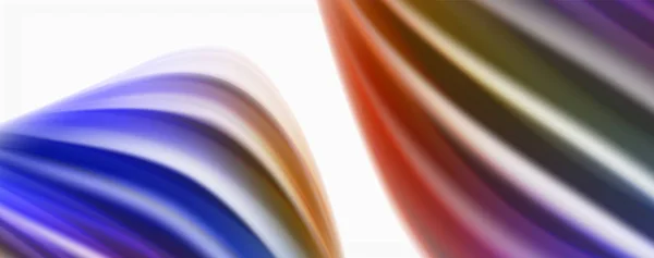 Lucido colorato onde liquide sfondo astratto,, moderne linee techno — Vettoriale Stock