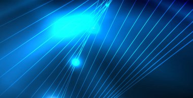 Dalgalar ile renkli neon ışıklar soyut arka plan