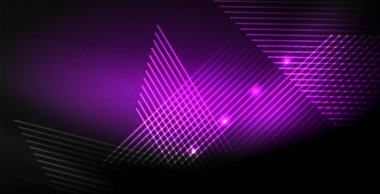 Neon renkli soyut çizgiler