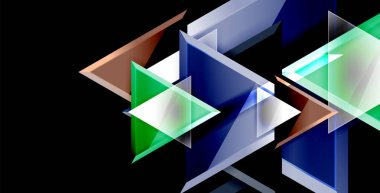 Parlak parlak üçgenler arka plan