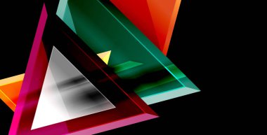 Parlak parlak üçgenler arka plan