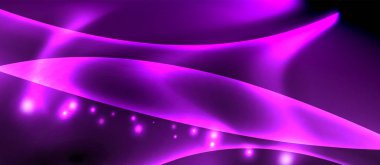 Parlak parlayan Neon ışık dalgası arka plan