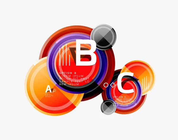 Круг геометрические абстрактные шаблон фона для веб-баннера, бизнес-презентации, брендинг, обои — стоковый вектор