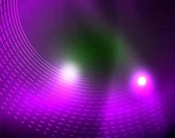 Neon Circles abstrakter Hintergrund — Stockvektor