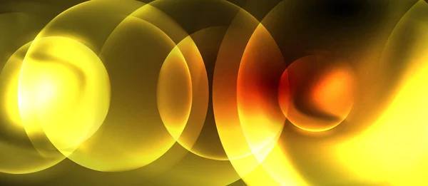 Glanzende Neon cirkels abstracte achtergrond — Stockvector