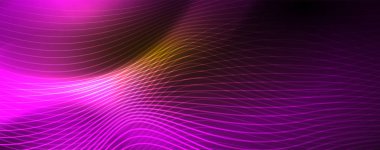 Parlak neon hatları techno Magic futuristik arka plan, sihirli enerji alanı ışık kavramı, soyut arka plan duvar kağıdı tasarım