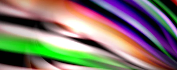 Ondes de couleurs fluides avec effets de lumière, fond abstrait vectoriel — Image vectorielle