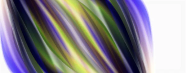 Γυαλιστερό πολύχρωμο υγρό κύματα αφηρημένο φόντο, μοντέρνες γραμμές techno — Διανυσματικό Αρχείο