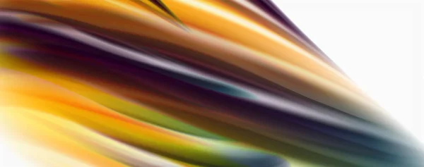 Moderner flüssiger Farbfluss auf weißem - buntem Flow-Poster. Techno-Welle flüssige Form in weißer Farbe Hintergrund. Design für Ihr Designprojekt — Stockvektor