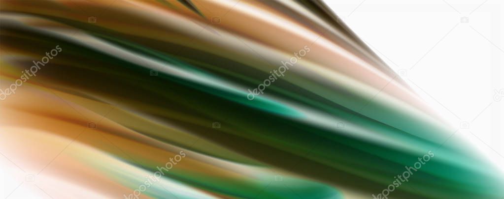 Color flowing waves, liquid conceptual abstract background