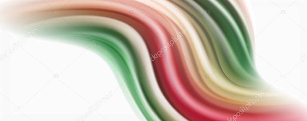 Color flowing waves, liquid conceptual abstract background