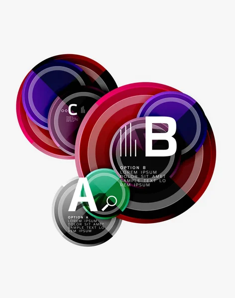 Patrón circular, composición de círculos abstractos — Vector de stock