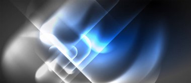 Neon parlayan tekno çizgiler, yüksek teknoloji fütüristik soyut arka plan şablonu