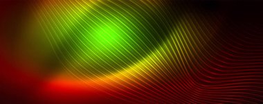 Parlak neon hatları techno Magic futuristik arka plan, sihirli enerji alanı ışık kavramı, soyut arka plan duvar kağıdı tasarım