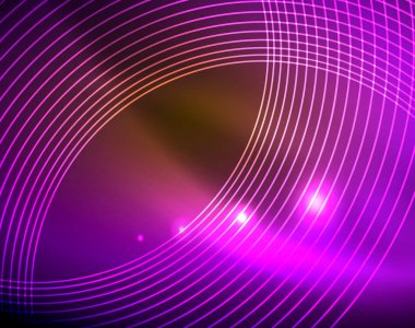 Parlak çevrelerin parlayan soyut arka plan