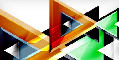 3D üçgen vektör en az arka plan tasarımı, geometrik soyut poster tasarımı