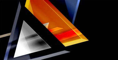 Parlak parlak üçgenler arka plan