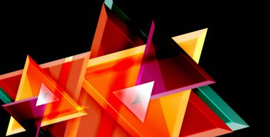 Parlak parlak üçgenler arka plan