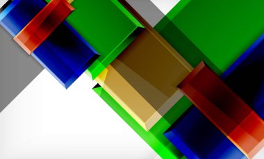 Parlak renkli kare şekil blokları geometrik arka plan