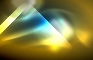 Neon parlayan techno hatları, yüksek teknoloji fütüristik arka plan şablonu kare şekilleri ile