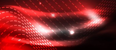 Parlayan parlak neon kareler soyut arka plan, techno modern şablon