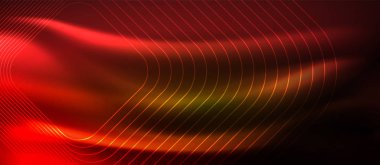 Parlayan ışık arka planda Neon kare şekiller çizgiler