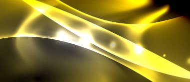 Parlak parlayan Neon ışık dalgası arka plan