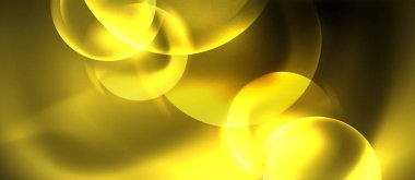 Parlak neon çevrelerde soyut arka plan