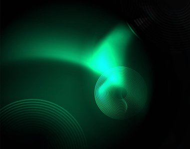 Parlak neon geometrik dalgalar şablonu