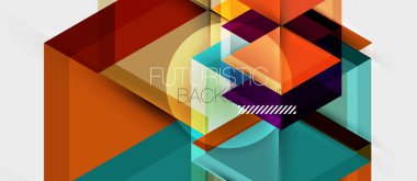 Geometrik üçgen ve altıgen soyut arka plan, vektör illüstrasyon