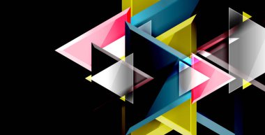 Parlak parlak üçgenler arka plan