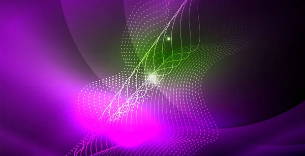 Lumineux fond de l'espace néon — Image vectorielle