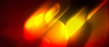 Neon parlayan techno hatları, mavi Hi-Tech futuristik soyut arka plan şablonu