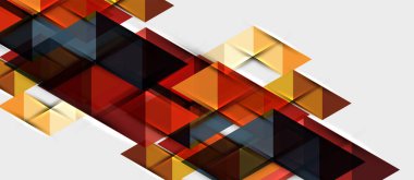 Soyut geometrik arkaplan. Modern çakışan üçgenler. Mesajınız için alışılmadık renk şekilleri. İş ya da teknik sunum, uygulama kapağı şablonu