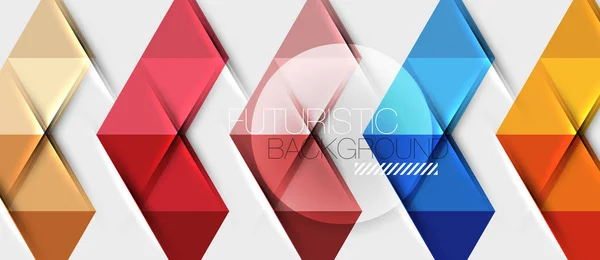 Fond géométrique abstrait. Triangles modernes se chevauchant. Formes de couleur inhabituelles pour votre message. Présentation d'entreprise ou technique, modèle de couverture d'application — Image vectorielle