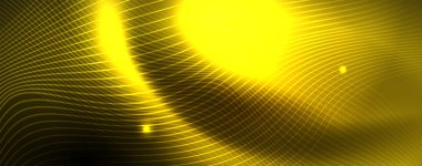 Parlak neon hatları techno Magic futuristik arka plan, sihirli enerji alanı ışık kavramı, soyut arka plan duvar kağıdı tasarım