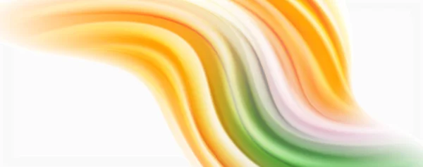 Fluxo de cor líquido moderno em branco - cartaz de fluxo colorido. Techno Onda Forma líquida em fundo de cor branca. Design para o seu projeto de design —  Vetores de Stock
