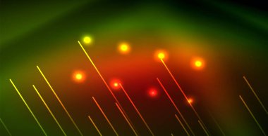 Neon parlayan dalga, sihirli enerji ve ışık arka plan