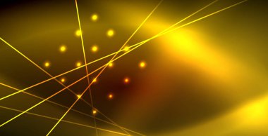 Neon parlayan dalga, sihirli enerji ve ışık arka plan