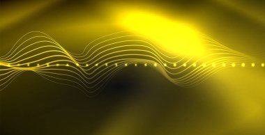 Koyu, parlak hareket, sihirli alan ışık parlayan soyut dalga. Techno arka plan