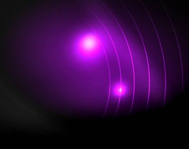 Neon renk parlayan ışıkları ile karanlık alan soyut arka plan