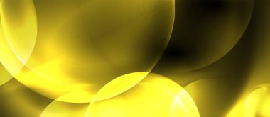 Parlak neon çevrelerde soyut arka plan