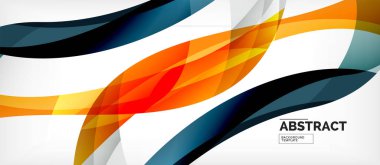 Renkli dalga hatları soyut arka plan, iş veya techno sunumu için renk çizgisi