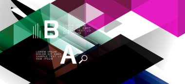 Soyut üçgen desen, renkli zemin. Sunum şablonu. Modern dokulu şekil. Trendy modern tarzı