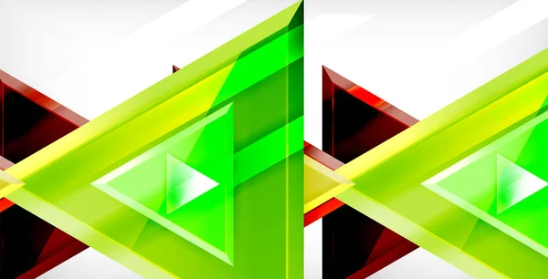 3D trójkątny wektor minimalny projekt streszczenie tło, abstrakcyjny plakat geometryczny wzór — Wektor stockowy