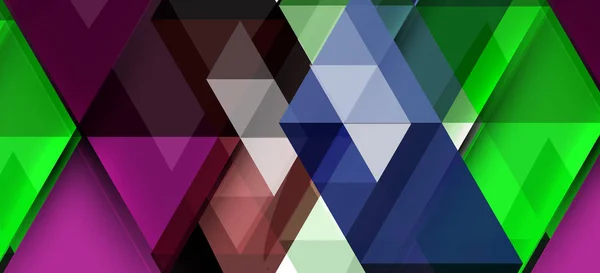 Padrão de triângulo abstrato, fundo colorido. Modelo de apresentação. Forma texturizada moderna. Estilo moderno na moda — Vetor de Stock