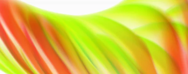 Flux de couleur liquide moderne sur le blanc - affiche de flux coloré. Techno Wave Forme liquide en fond de couleur blanche. Conception pour votre projet de conception — Image vectorielle