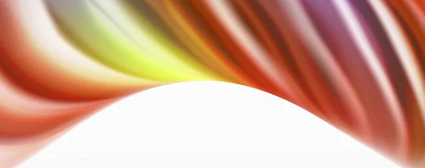 现代液体色彩流上白色 - 彩色流动海报.技术波液体形状在白色背景。设计项目 — 图库矢量图片