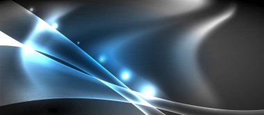 Parlak parlayan Neon ışık dalgası arka plan